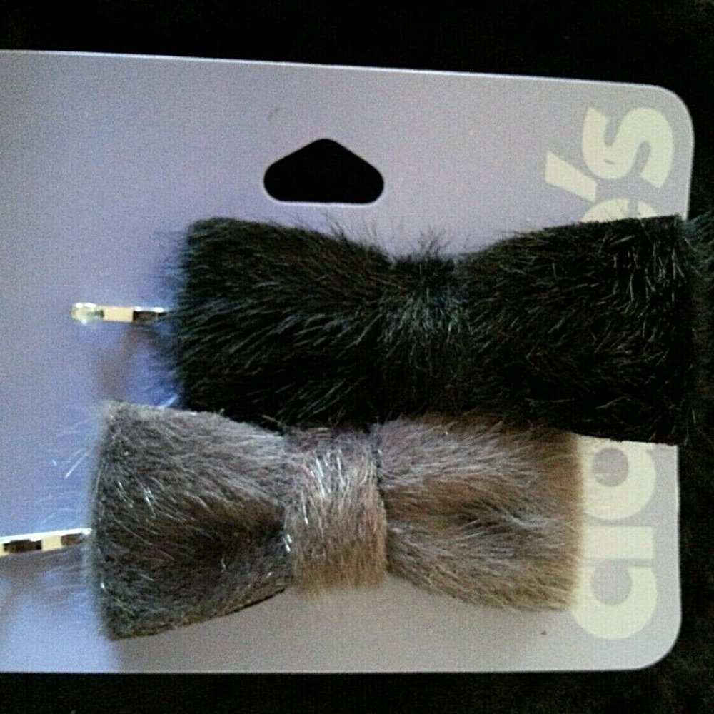 Fuzzy Hair Bows *NEW* Faux Fur Hair Bows claire's